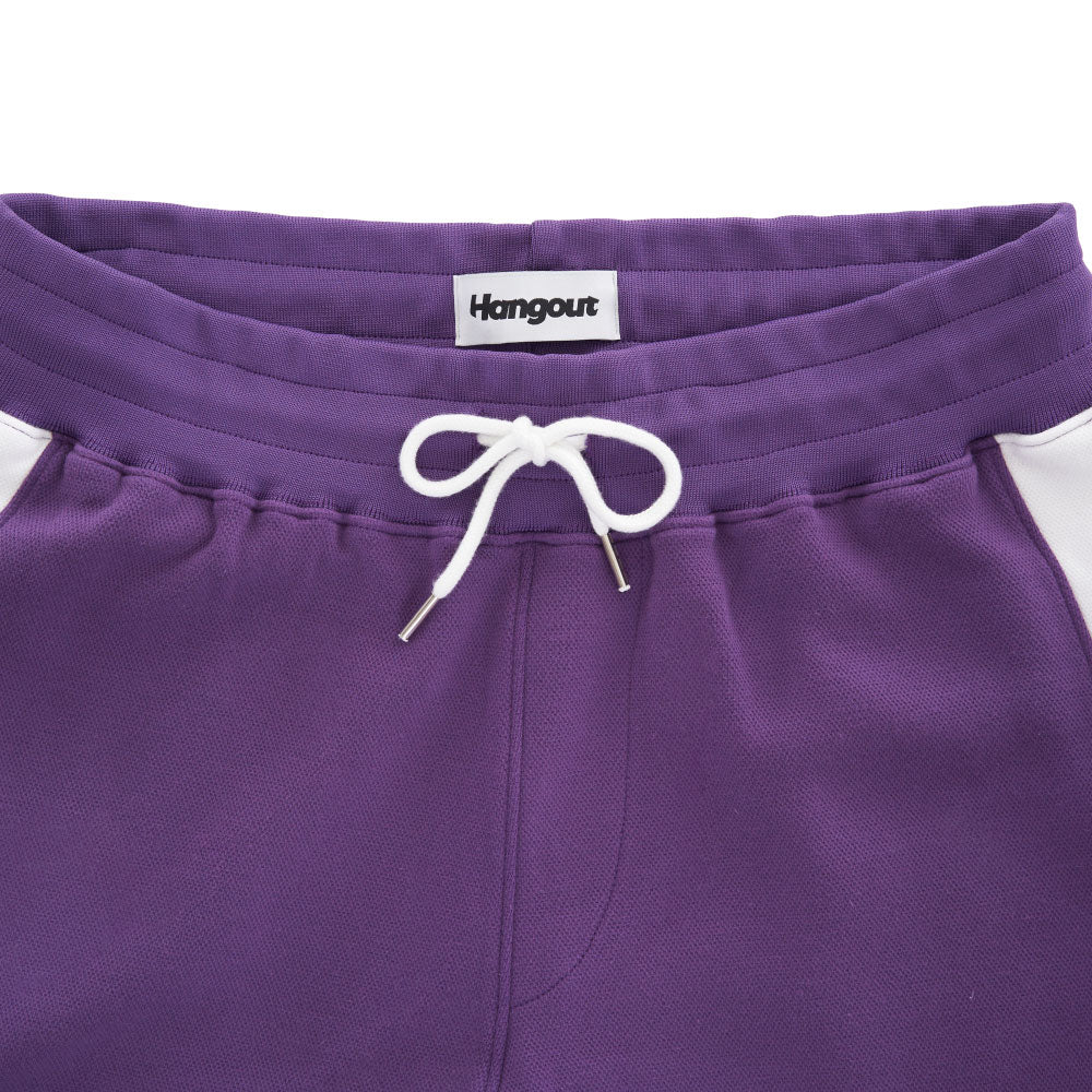 Bora Wide Pique Set Up Shorts (Purple)