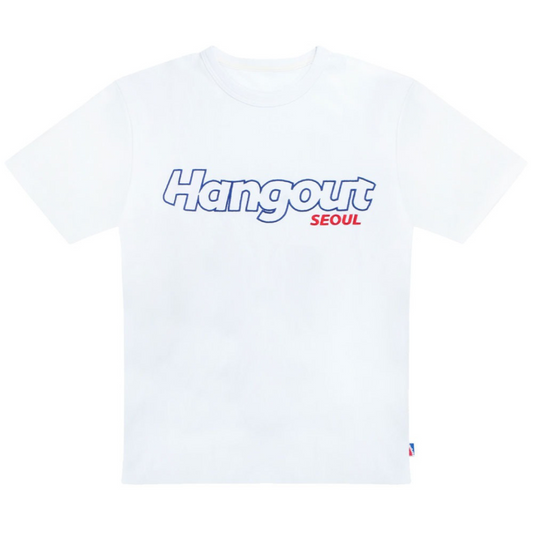 Hangout Seoul Embroidered T-Shirt (White)