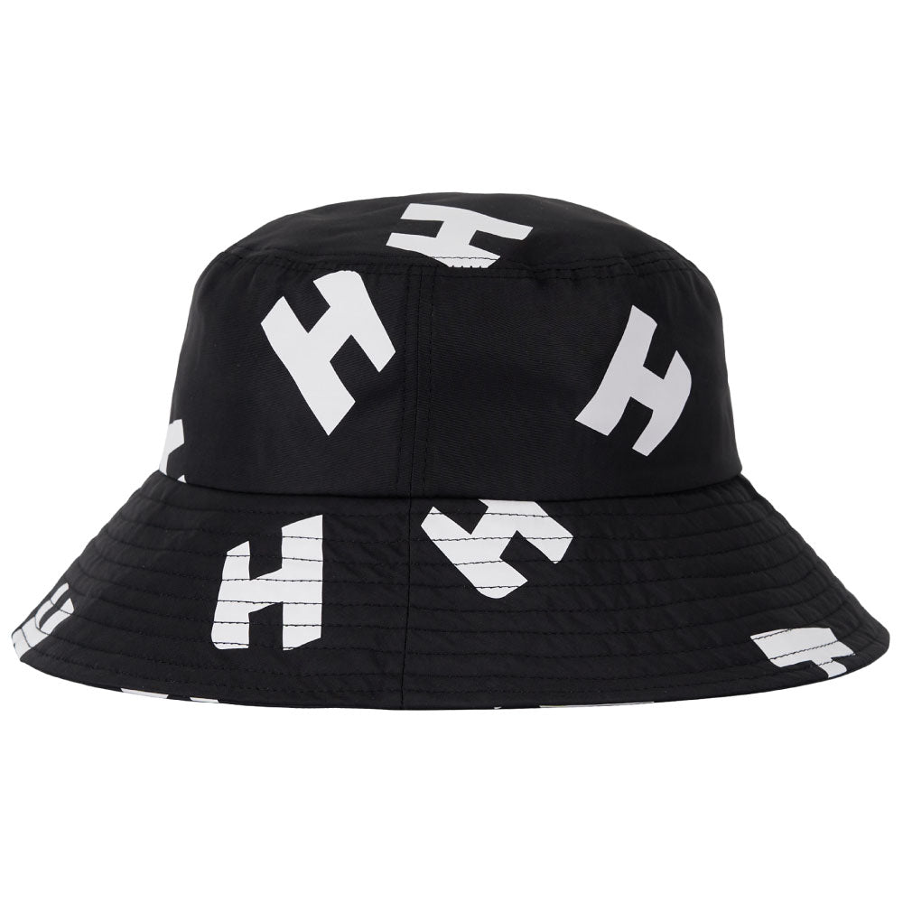 H Pattern Gumjeong Large Bucket Hat (Black)