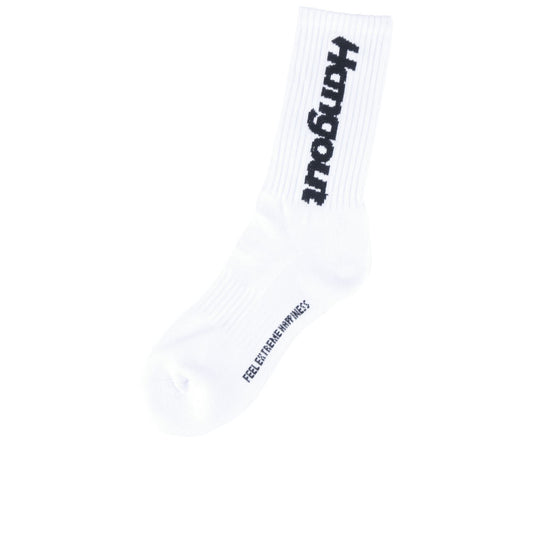 Vertical Logo Socks (White)