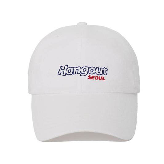 Hangout Seoul Embroidered Hayan Cap (White)