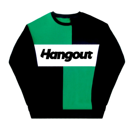 Divided Black And Green Reflective Vertical Logo Sweatshirt (BlackGreen)