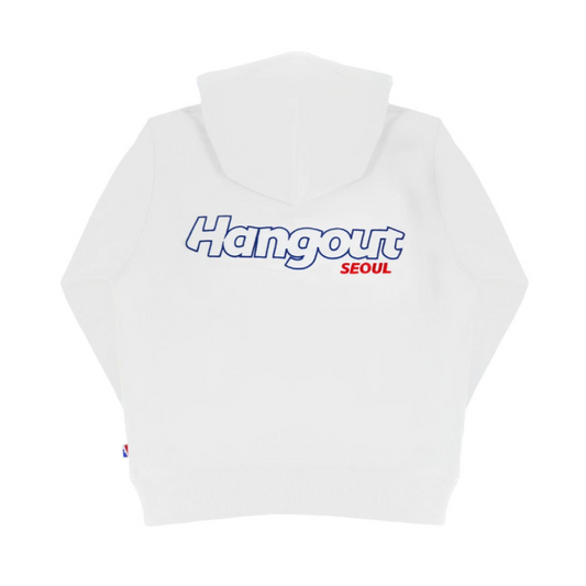 Hangout Seoul Embroidered Hoody (White)