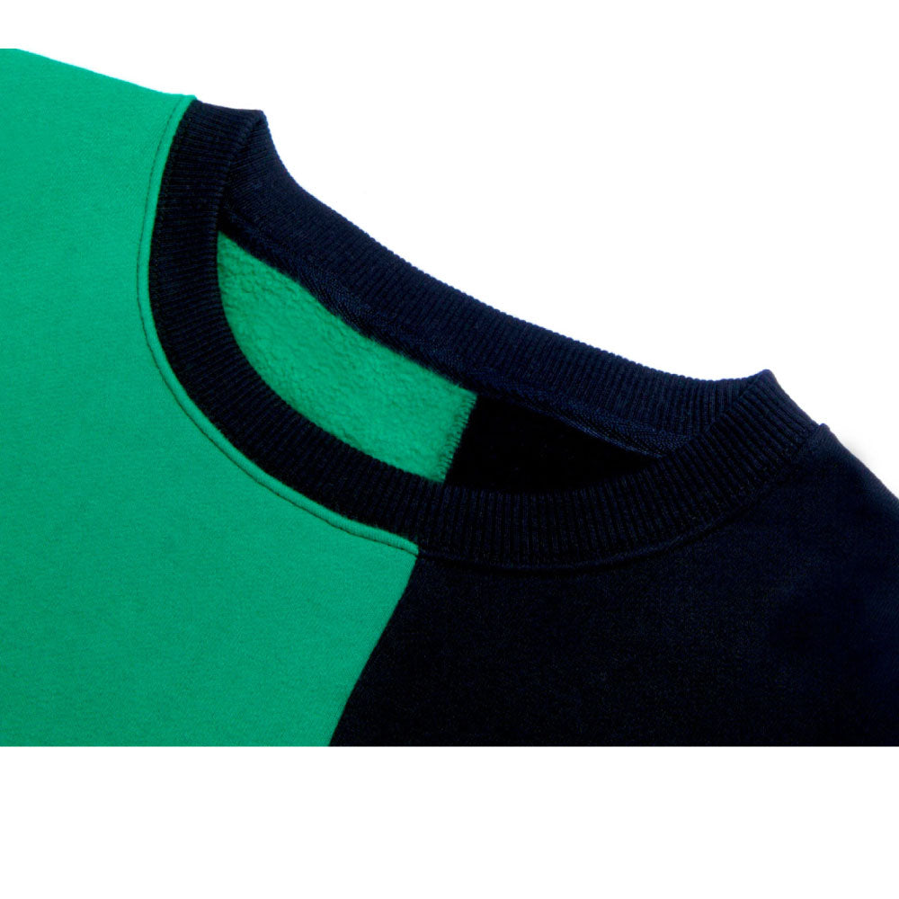 Divided Black And Green Reflective Vertical Logo Sweatshirt (BlackGreen)